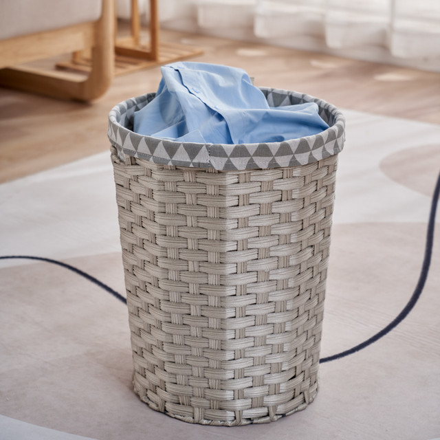 草木匠 带盖藤编洗衣篓特大脏衣篮卫生间阳台玩具收纳筐卧室收纳篮收纳箱