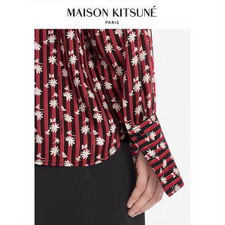 Maison Kitsune女款 秋冬复古休闲条纹碎花衬衫 S298【红色碎花】 34