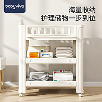 babyviva 嬰兒尿布臺寶寶撫觸護理臺換尿布可移動新生兒洗浴嬰兒床