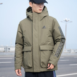 adidas阿迪达斯棉服男士官方旗舰21冬季新款中长款保暖羽绒服外套gt
