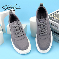 Satchi Sport 沙馳運動 男鞋布鞋簡約帆布鞋舒適透氣低幫板鞋輕質系帶男式休閑鞋