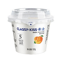 卡士 CLASSY.KISS 黄桃果粒鲜酪乳 100g*6杯 低温酸奶风味发酵