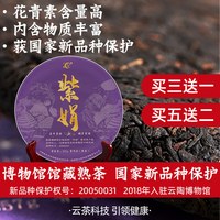 宾 云南农科院茶科所云茶科技2022母本紫娟普洱茶熟茶七子饼茶357g 紫娟熟茶*1饼