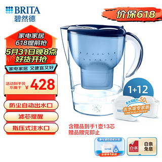 BRITA 碧然德 过滤净水器 家用滤水壶 净水壶1芯+专家版滤芯12枚（含附件）