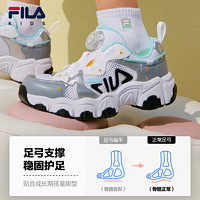 FILA 斐乐 儿童猫爪鞋2024年春季儿童男女大小童复古旋钮跑鞋