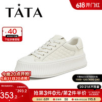 他她(TATA)2024秋运动时尚休闲厚底女板鞋新款DWDT2CM4