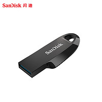 SanDisk 闪迪 64GB USB3.2 U盘 CZ550黑色 加密 数据恢复 学习电脑办公投标 小巧便携 车载 大容量金属优盘