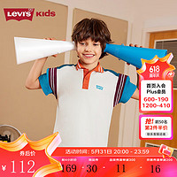 Levi's李维斯童装24夏季儿童美式复古短袖polo衫男童纯 糖果白 130/64(7)