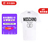 MOSCHINO 春夏圆领短袖T恤白色男女款double smiley印花