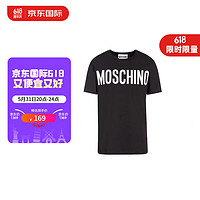 MOSCHINO 春夏圆领短袖T恤男黑色logo印花休闲潮流48 48/175/88A/S