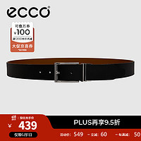 ecco 愛步 商務正裝腰帶 金屬扣皮帶 9105892 黑色/杏仁棕910589290924 100cm