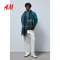 H&M HM男装卫衣春季圆领简约柔软舒适印花长袖套头衫0981416