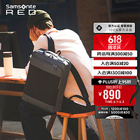 新秀丽（Samsonite）双肩包15.6英寸笔记本电脑背包男书包商务旅行包大容量 QK1黑色