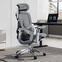 UE 永艺 撑腰椅Flow360人体工学椅子电竞椅久坐舒适座椅办公椅 灰色 Flow360灰色基础款+无搁脚