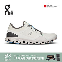 On 昂跑 Cloud X 3 AD 新品男款舒适缓震日常训练运动鞋 未染色白/尼加拉蓝 40