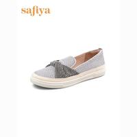 SOFIER 索菲亚 Safiya/索菲娅单鞋新款一脚蹬水钻休闲百搭渔夫鞋爆款透气小香风