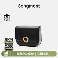 Songmont 崧 RESET系列 女士牛皮小方包 BB211029 黑色 中号