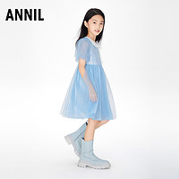 Annil 安奈儿 童装女童礼服裙2023新款洋气生日公主裙演出服