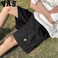 VAS&CO 短裤夏季薄款速干刺绣沙滩裤潮牌宽松篮球五分休闲运动裤子