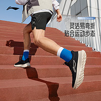 LI-NING 李宁 轻羽2.0 | 跑步鞋男轻便透气减震跑鞋休闲低帮软弹运动鞋男款