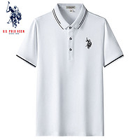 百亿补贴：U.S. POLO ASSN. USPOLOASSN保罗2023专柜同款刺绣大马标POLO衫冰丝棉大码短袖T恤