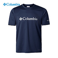 哥伦比亚 2024春夏新品短袖男户外透气奥米降温圆领短袖T恤