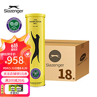 Slazenger 史莱辛格 网球温网用球铁罐比赛施莱辛格豹子球练习球专业网球 铁罐四粒装/1箱