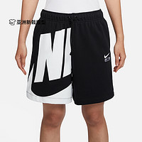 NIKE 耐克 官方女中腰法式毛圈短裤夏季新款运动裤耐克勾刺绣FN2247