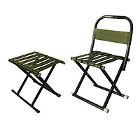 卡洛卡 折叠凳马扎便携结实带靠背凳子户外钓鱼椅露营椅子家用可折叠板凳