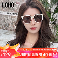 LOHOLOHO偏光太阳镜高级感显瘦墨镜女款2024防晒防紫外线gm墨镜男 LH013623-茶色