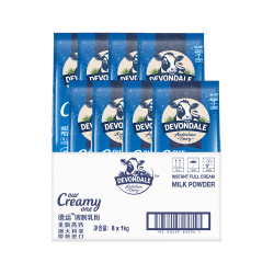 6元】德运成人奶粉_devondale 德运 澳洲德运全脂调制高钙牛奶粉8袋中