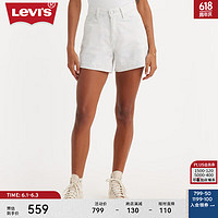 Levi's李维斯24夏季女士印花牛仔短裤A4614-0001 白色 27