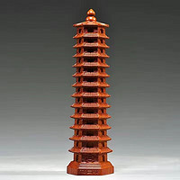 米囹 木雕九层文昌塔摆件木制装饰工艺品