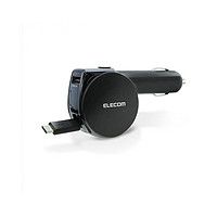 ELECOM 宜丽客 车载充电器汽车用品 黑色MPA-CCC05BK