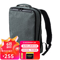SANWA SUPPLY 双肩包男 电脑包女 商务背包 通勤笔记本包 简约时尚大书包 浅灰色 13.3英寸