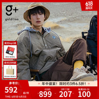 金利来 g+内里衍棉秋冬刺绣图案情侣套头棉衣宽松薄款棉服 绿色-64