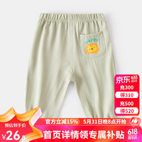 DUDUJIA嘟嘟家儿童夏季卡通防蚊裤宝宝长裤男童小童童装裤子女小童洋气夏装潮 绿色 90cm