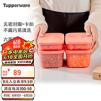 特百惠 冰箱冷冻保鲜盒超值体验4件套食品级瓜果蔬菜收纳盒0.3L*2+0.7L*2