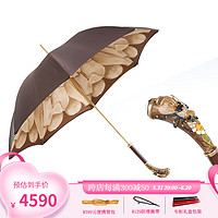 Pasotti 葩莎帝 意大利手工女士太阳伞珐琅彩绘蜜蜂复古直柄晴雨伞 棕色