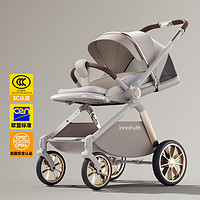 InnoTruth 婴儿车推车可坐可躺遛娃神器一键收0-6岁用折叠带减震高景观溜娃