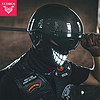 VCOROS 碳纤维摩托车头盔男女复古机车头盔夏季哈雷半盔瓢盔
