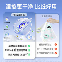 Deeyeo 德佑 湿厕纸男女士专用40抽家庭实惠装洁厕湿巾