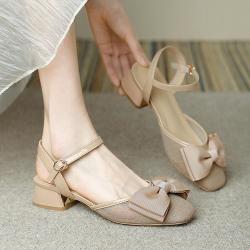 westlink西遇玛丽珍鞋春夏款英伦简风圆头蝴蝶结女单鞋女鞋