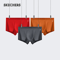 斯凯奇（Skechers）莫代尔内裤男士棉底裆抗菌透气运动平角短裤头冰丝四角裤