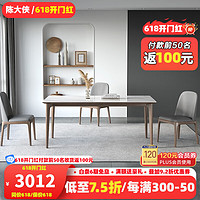 CHENDAXIA 陈大侠 岩板餐桌 加厚底板 1.2*0.7米餐桌+4椅