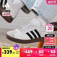 adidas「T头鞋」VL COURT休闲板鞋德训鞋男女阿迪达斯轻运动 灰色/黑色/银色 39