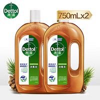 Dettol 滴露 消毒液衣物家居消毒剂地板室内家用除菌杀菌 750ml*2瓶