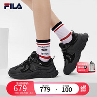 FILA 斐乐女鞋MARS 3复古运动鞋2024秋火星鞋休闲运动鞋 影黑灰/黑-DB 36.5