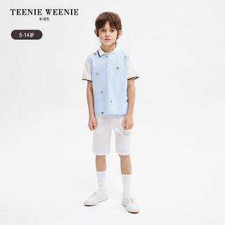 Teenie Weenie Kids小熊童装男童24年夏季款纯色时尚休闲宽松短裤 藏青色 160cm