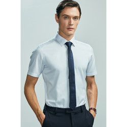 virtue富绅轻商务男式衬衣纯棉免烫短袖衬衫夏季职业男士衬衫